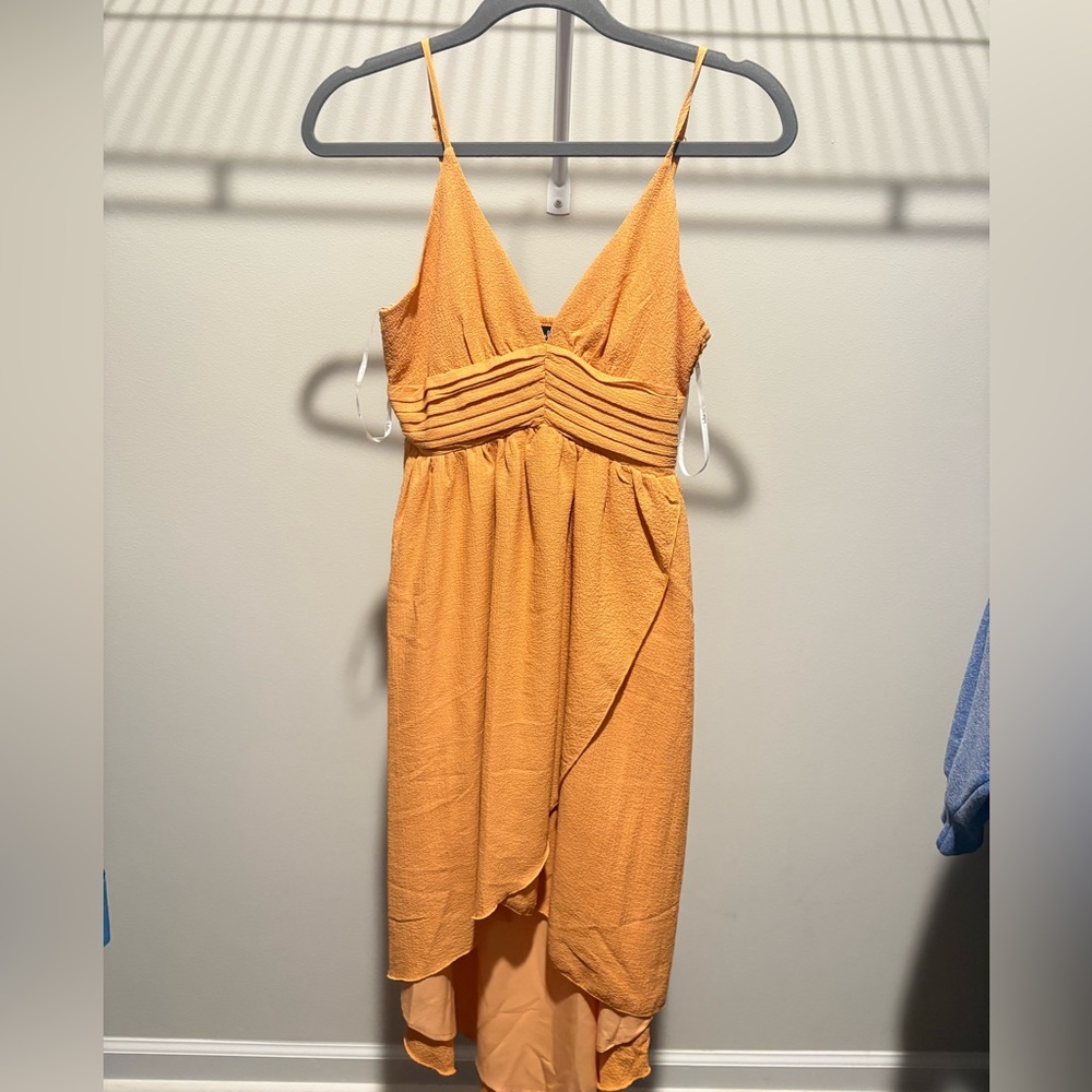Lulu's Tangerine Wrap Dress
